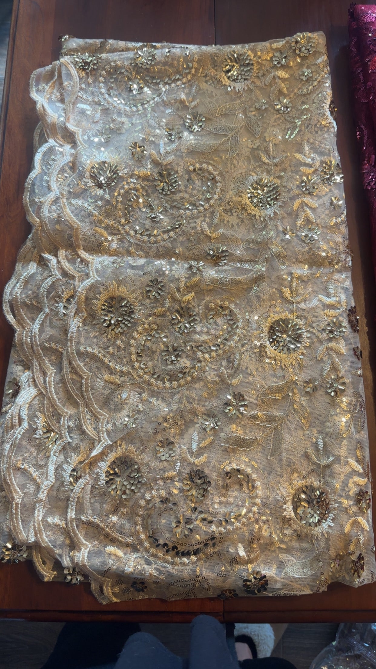 Sliver sequence table cloth