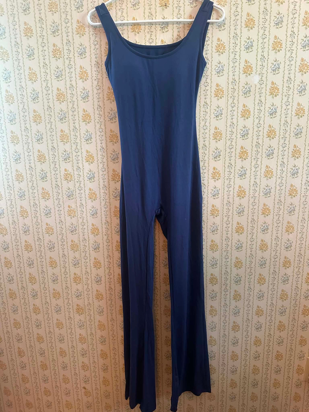 Dark navy blue workout jumpsuit