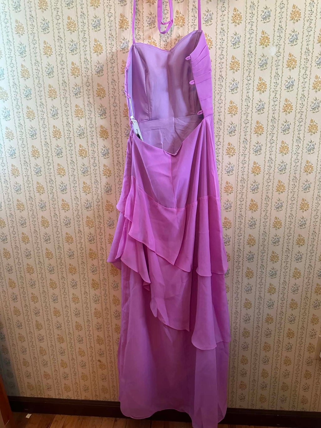 Bright pink maxi dress