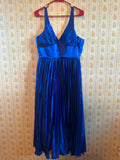Royal Blue Satin Midi dress