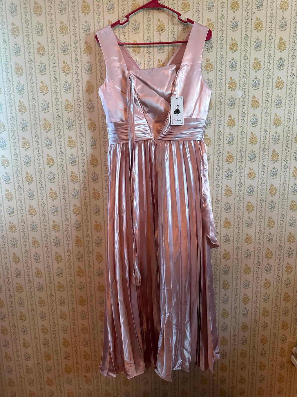 Metallic pink dress