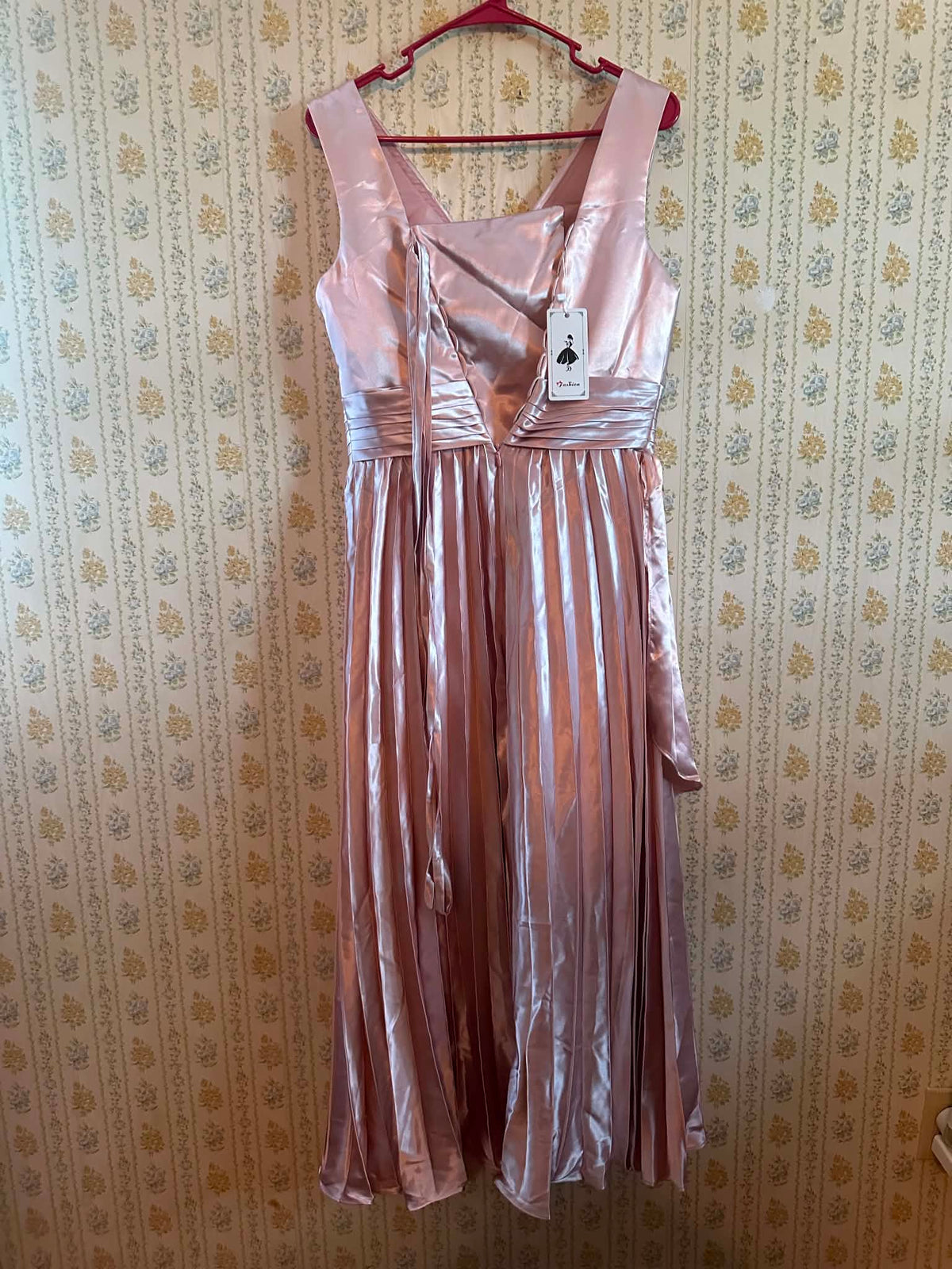 Metallic pink dress