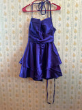 Mini purple satin dress