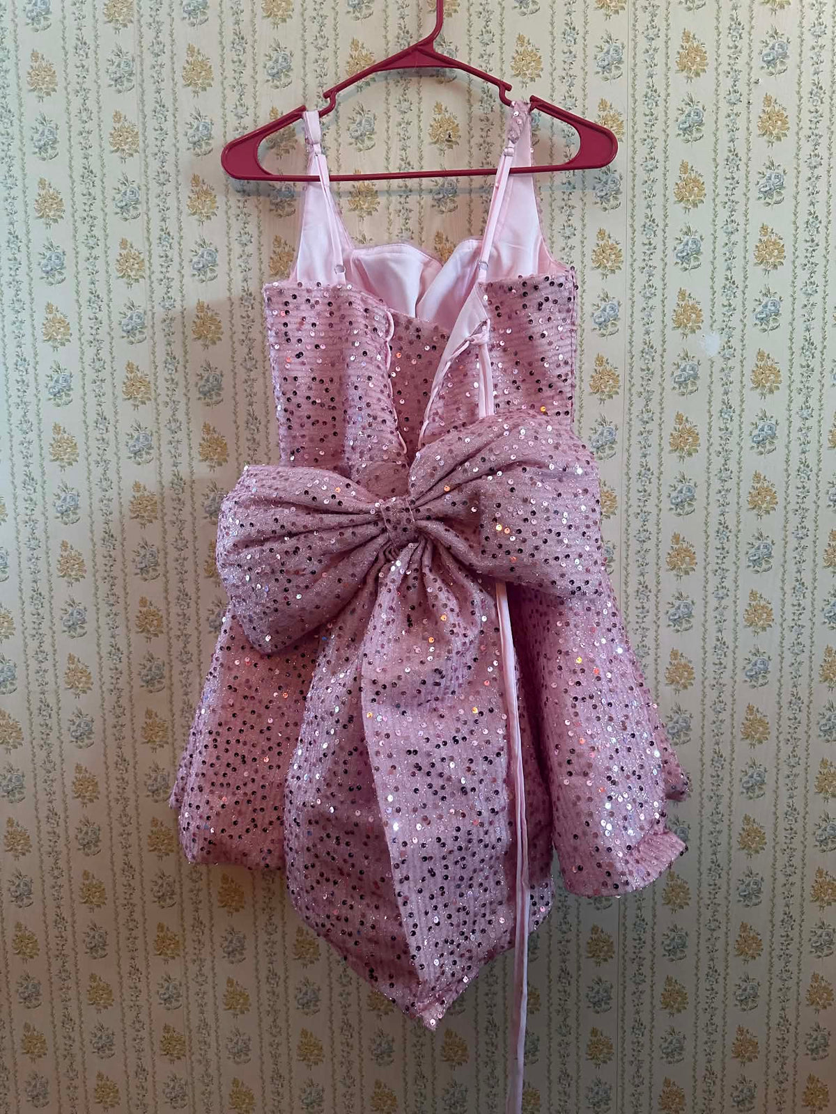 Pink Babydoll sequence with detachable bow